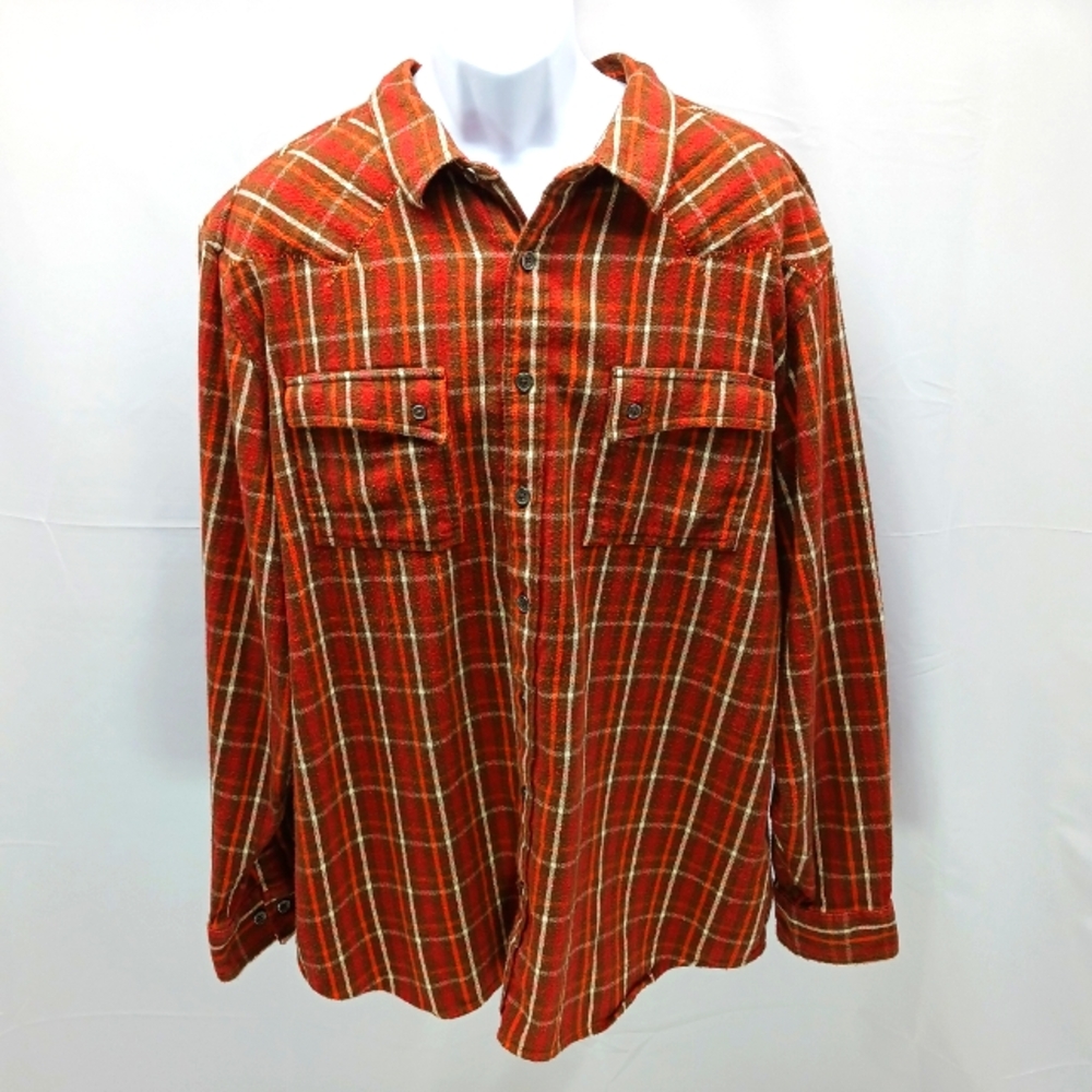 Banded Casual Gear Men's Cotton Flannel Slightly Fitted Untucked Fit Cotton 2XL.